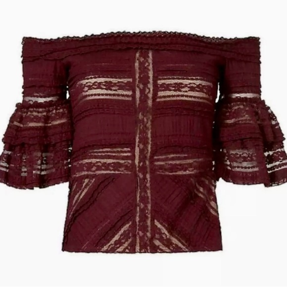 Cinq a Sept Red Blouse Top size Small - Picture 1 of 5